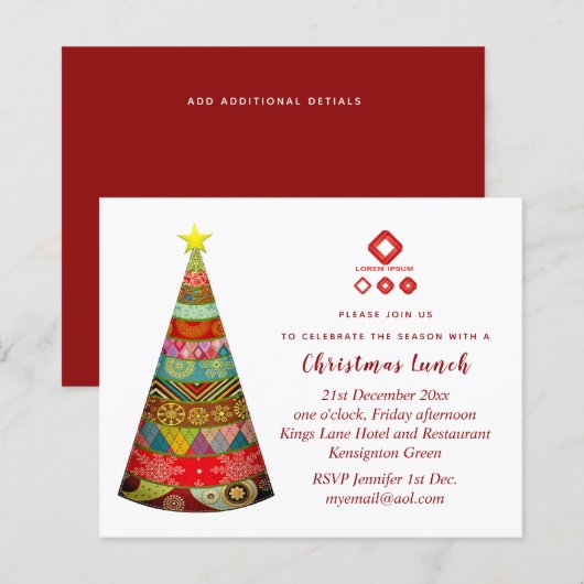 Weihnachtsladen (ADD LOGO) Folkart Tree (Vorne/Hinten)