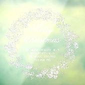 Weihnachtsladen Dekoration Feiertag Saison Weiß Fensteraufkleber (Blatt 3)