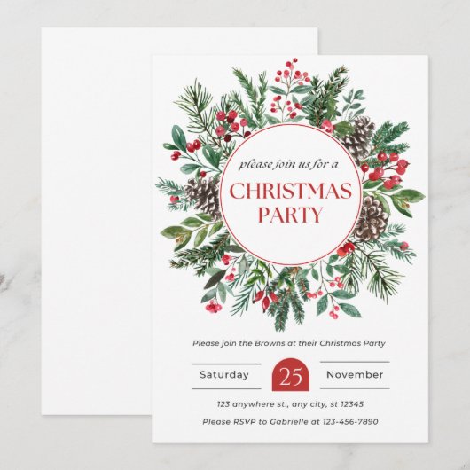 Weihnachtsladen Einladung (Vorne/Hinten)