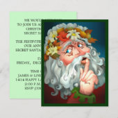 WEIHNACHTSladen GEHEIMES SANKT-PARTY EINLADUNG EIN (Vorne/Hinten)