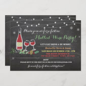 Weihnachtsladen getränk verrührtes Wein-fröhliches Einladung (Vorne/Hinten)