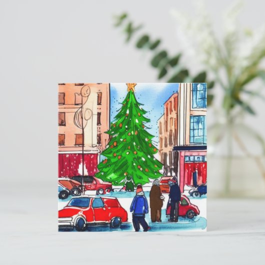 Weihnachtsläden Karte (Stehend Vorderseite)