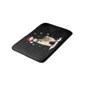 Weihnachtslama - Alpaca Weihnachten Badematte (Schrägansicht)