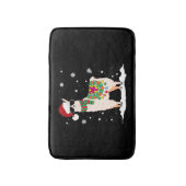 Weihnachtslama - Alpaca Weihnachten Badematte (Vorderseite Vertikal)