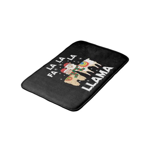 Weihnachtslama Badematte (Schrägansicht)