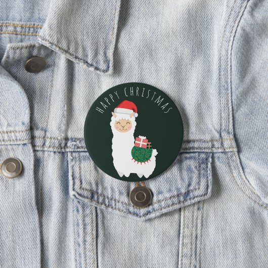 Weihnachtslama Button (Beispiel)