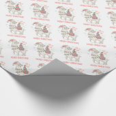 Weihnachtslama Geschenkpapier (Ecke)