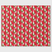 Weihnachtslama Geschenkpapier (Flach)