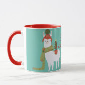 Weihnachtslama-Gewohnheit Tasse (Links)