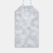 Weihnachtslama | Joy Typografy | Silver Bokeh Geschenkanhänger (Rückseite)