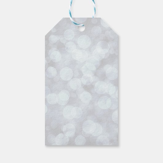 Weihnachtslama | Joy Typografy | Silver Bokeh Geschenkanhänger (Rückseite)