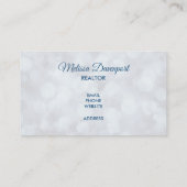 Weihnachtslama | Joy Typografy | Silver Bokeh Visitenkarte (Rückseite)