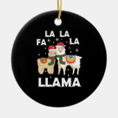 Weihnachtslama Keramik Ornament (Vorne)
