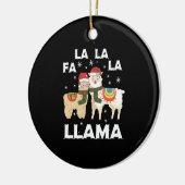 Weihnachtslama Keramik Ornament (Links)
