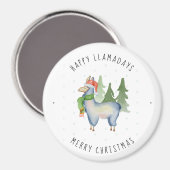 Weihnachtslama Magnet (Vorderseite/Rückseite)