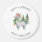 Weihnachtslama Magnet (Vorne)