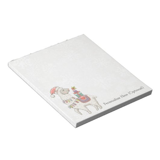 Weihnachtslama Notizblock (angewinkelt)