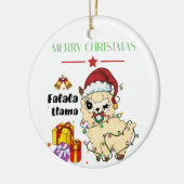 Weihnachtslama-Ornament Keramik Ornament (Links)