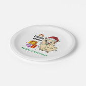 Weihnachtslama-Papierplatte Pappteller (Schrägansicht)