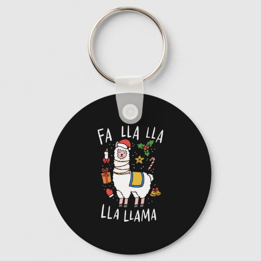 Weihnachtslama Schlüsselanhänger (Vorderseite)