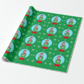 Weihnachtslama Snow Globe Wrapping Paper Geschenkpapier (Ungerollt)