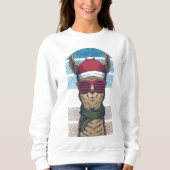 Weihnachtslama Sweatshirt (Vorderseite)