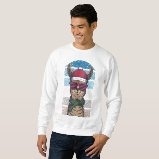 Weihnachtslama Sweatshirt (Vorne ganz)