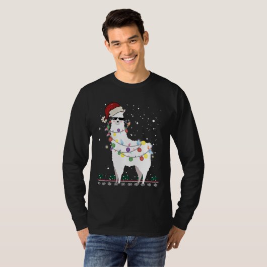 Weihnachtslama T-Shirt (Vorne ganz)