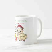 Weihnachtslama-Tasse Kaffeetasse (VorderseiteRechts)