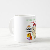 Weihnachtslama-Tasse Kaffeetasse (Vorderseite Links)