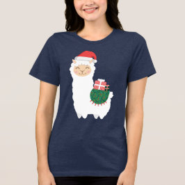 Weihnachtslama Tri-Blend Shirt