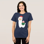 Weihnachtslama Tri-Blend Shirt (Vorderseite voll)