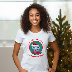 Weihnachtslama und Kamindesign T-Shirt