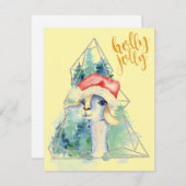 Weihnachtslama - Weihnachtskarte Feiertagskarte (Vorne/Hinten)