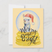 Weihnachtslama - Weihnachtskarte Feiertagskarte (Vorderseite)