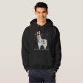 Weihnachtslama Weihnachtsmannmütze Ugly Xmas Tree Hoodie (Vorne ganz)