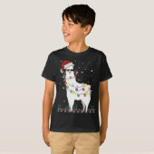 Weihnachtslama Weihnachtsmannmütze Ugly Xmas Tree T-Shirt (Vorne ganz)