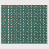 Weihnachtslama Wrapping Paper Roll Geschenkpapier (Flach)
