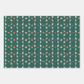 Weihnachtslama Wrapping Paper Sheets (3) 19"x29" Geschenkpapier Set (Vorderseite 3)