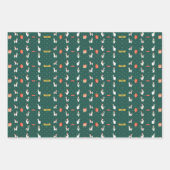 Weihnachtslama Wrapping Paper Sheets (3) 19"x29" Geschenkpapier Set (Vorderseite)