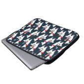Weihnachtslamas nahtloses Muster Laptopschutzhülle (Vorne Knopf)