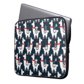 Weihnachtslamas nahtloses Muster Laptopschutzhülle (Vorderseite Links)