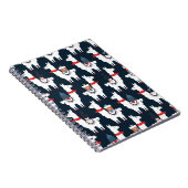 Weihnachtslamas nahtloses Muster Notizblock (Rechte Seite)