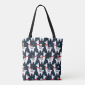 Weihnachtslamas nahtloses Muster Tasche (Rückseite)