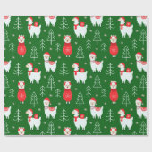 Weihnachtslamas Verpackungspapier Geschenkpapier (Flach)