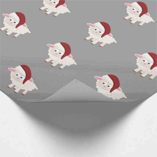 Weihnachtslamm Geschenkpapier (Ecke)