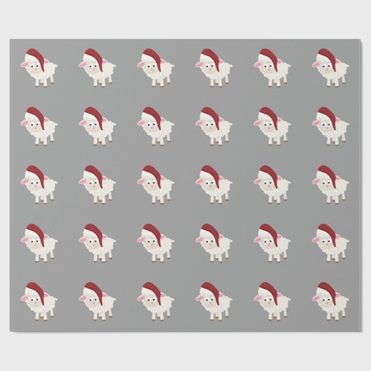Weihnachtslamm Geschenkpapier (Flach)