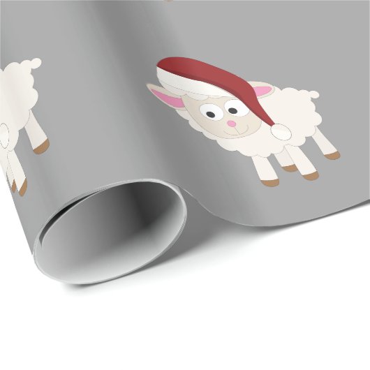 Weihnachtslamm Geschenkpapier (Rolleneckpunkt)
