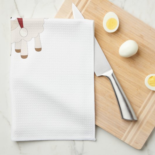 Weihnachtslamm Handtuch (Viertel Falte)