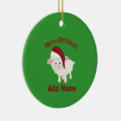 Weihnachtslamm individuell anpassbar keramikornament (Rechts)